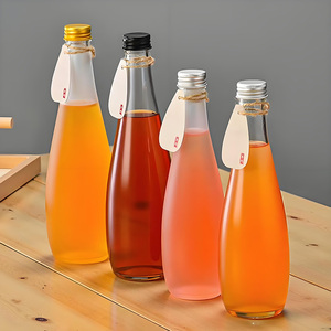 Bouteille de boisson cylindrique en verre silex de 200 ml (6,6 oz) avec bouchon à vis facile à ouvrir, sérigraphie givrée, gravure, gravure à l'acide, certifiée alimentaire - Product Image 5