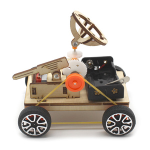Kit de coche con radar de madera con energía solar para niños, experimento científico, juguete educativo, juego de construcción de modelos, 7-9 años - Product Image 1