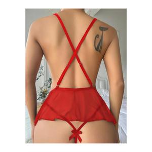 Bella Notte rossa Area privata aperta elegante molto elegante biancheria intima taglie forti 15048-4231