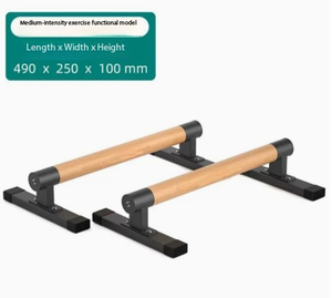 Barres de musculation en bois pour pompes, parallettes en bois et en acier pour entraînement de rue - Product Image 6