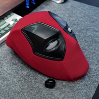 Masque de casque Spiderhero Wade Wilson à yeux mobiles, masque lumineux télécommandé pour Halloween