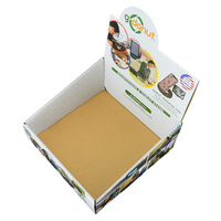 Exhibidor de Cartón Corrugado Pequeño para Mostrador, Caja PDQ, Exhibidor Publicitario de Cartón para Mostrador, Caja de Papel