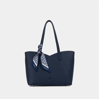 Tas Tote Wanita Besar Chrisbella Wholesale Fashion dengan Resleting, Set Lengkap Termasuk Dompet dan Syal