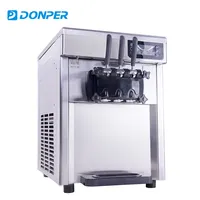 Donper Kuxue Full Stainless Steel Table Top 3 Nozzles Ice Cream Machine Prices D520S