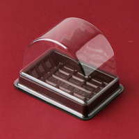 Boîte d'emballage alimentaire transparente jetable en PET/RPET écologique de la marque Dashan pour les tranches de gâteau congelées et les gâteaux roulés
