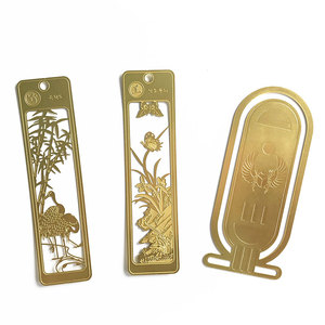Marque-page rectangulaire en acier inoxydable brossé jaune personnalisé nouveau signet prix cadeau <span class=keywords><strong>règle</strong></span> en métal signet - Product Image 2