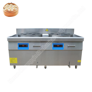 หม้อนึ่งสองหัวเตาติ่มซำหม้อไอน้ำก๊าซสำหรับซาลาเปาหวานฉ่ำ - Product Image 1