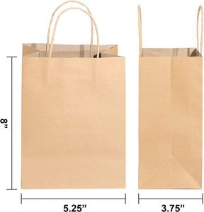 Sac en papier kraft avec poignée torsadée, design shopping - Product Image 6