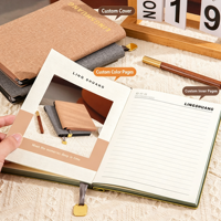 Carnet de notes A5 personnalisé en cuir PU avec logo, cadeaux d'entreprise, papeterie texturée en tissu pour cadeaux de bureau d'entreprise