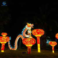 SGL194 Projet d'éclairage nocturne touristique chinois, Matériau ignifuge, Lanterne en soie à thème figuratif pour festival, Lumière de festival