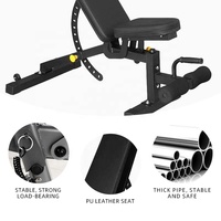 Chaise d'haltères réglable multifonctionnelle pour l'entraînement des pectoraux et des épaules, idéale pour les salles de sport à domicile et la musculation