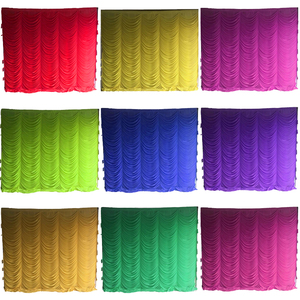 Bán Nóng Băng Lụa Sóng Sinh Nhật Tiệc Cưới Trang Trí Sân Khấu Rèm Nền 3*3M - Product Image 6