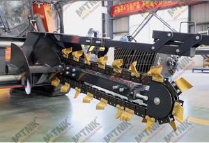 Serie 207, herramientas hidráulicas para zanjar zanjas, accesorio para cargador de dirección deslizante, máquina zanjadora de cadena para accesorio <span class=keywords><strong>Bobcat</strong></span> - Product Image 5