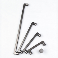 Poignées de porte et de tiroir de placard en alliage de zinc de luxe moderne, gris foncé multicolore, pour commode et armoire
