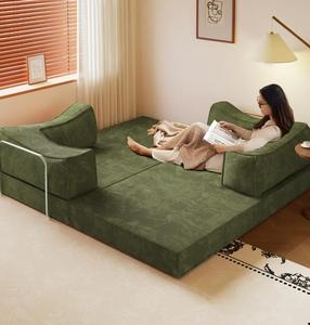 <span class=keywords><strong>Canapé</strong></span> en tissu pliable double usage, style vintage compressé, <span class=keywords><strong>pour</strong></span> salon, <span class=keywords><strong>canapé</strong></span>-lit modulaire simple/double - Product Image 5