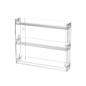 Acrylic Badge Wall Mount Multi Tiered Display <b>Shelf</b> For Shikishi Storage <b>Desktop</b> Organizer With Clear Compartments - Product Image 2