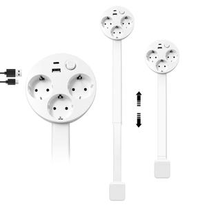 Extensor de Enchufe Eléctrico Ultrafino Giratorio 180° 0728, Diseño Plano para Ahorrar Espacio, para Uso en Interiores y Exteriores - Product Image 4