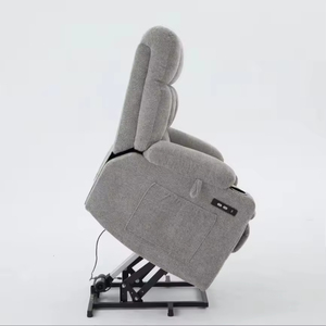 Poltrona Elettrica Reclinabile Moderna con Telecomando per Anziani, Funzione Massaggio, Regolazione Illimitata delle Posizioni, Rivestimento in Tessuto - Product Image 5