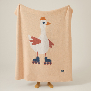 BGS Nieuwe <span class=keywords><strong>2026</strong></span> Luxe Pluche Eend Zachte Gebreide Dekbed 100% Polyester Microvezel Decoratief Huis Kantoor Schattig Winter - Product Image 5