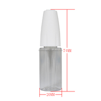 Pistolet à engrenage à coudre Gel lubrifiant à l'huile Bouchon résistant aux enfants Applicateur à presser PET 10ml Bouteille d'huile à pointe d'aiguille transparente