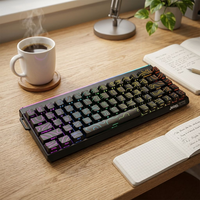 Clavier mécanique filaire USB Type-C rétroéclairé RGB à 68 touches avec interrupteurs magnétiques pour ordinateur de bureau, ordinateur portable, jeux