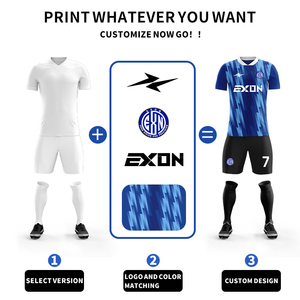 EXON Luxury Customworld Events Geïnspireerd Voetbaltenue Volledige Sublimatie 3D Siliconen Logo Borduurwerk Voetbalclub Uniform - Product Image 4