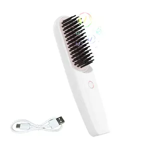 First Buy Discount Professional Mch Rechargeable Negative Ion 6400mah Electric Cordless Wireless Hair Straightener Comb