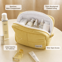 Pochette de toilette personnalisée en nylon imperméable, sac de rangement pour voyage, organiseur de voyage, pochette matelassée grande capacité pour femmes