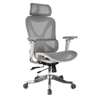 Chaise de bureau ergonomique moderne en maille pour bureau à domicile, appui-tête réglable 4D, accoudoirs rotatifs 6D à 360°, soutien lombaire adaptatif