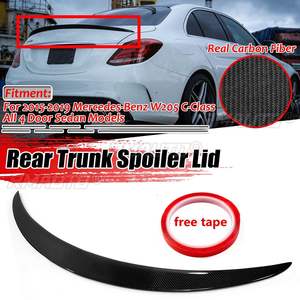 Aileron de coffre arrière de haute qualité en fibre de carbone véritable pour Mercedes Benz W205 C300 C400 4MATIC 2015-2017 - Product Image 1