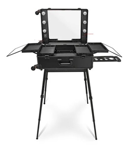 New Trolley Cosmetic Professional Makeup Case Rolling Luggage With LED <strong>Light</strong> Multi-function Trolley <strong>Suitcase</strong> - Product Image 6