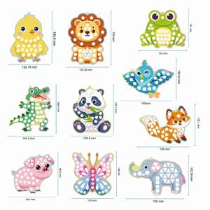 3-In-1 Paper Foil Sticker Kits 10Pcs DIY Paint Cute Animals <b>Gift</b> Tags Art Craft Activity for Kids Boys Girls - Product Image 3