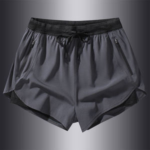 กางเกงขาสั้นผ้าแคนวาสผู้ชายเอวยางยืดแบบสามส่วน สีพื้น สำหรับฤดูร้อน ใส่เล่นชายหาด วิ่ง แห้งเร็ว ระบายอากาศดี สไตล์สปอร์ต ทรงหลวม ใส่ออกกำลังกาย หรือพักผ่อน - Product Image 4