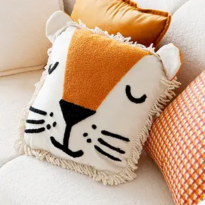 Innermor Boho Embroidery Bohemian Moroccan Cushion Covers Home Decoration Nordic Shape Round Animal Tiger Throw Pillow Case