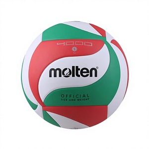 Pallone da <span class=keywords><strong>Pallavolo</strong></span> Molten VM4000 per Competizione, Adulti Unisex, Studenti Universitari, Allenamento, Misura 4 <span class=keywords><strong>5</strong></span>, Bianco Rosso Verde, per Interni ed Esterni, in PU - Product Image 1