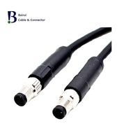 Connecteur de capteur circulaire droit Binder M5 3 4 pôles mâle-femelle, contacts en cuivre laiton plaqué or, fixation par vis, étanchéité IP67, câble