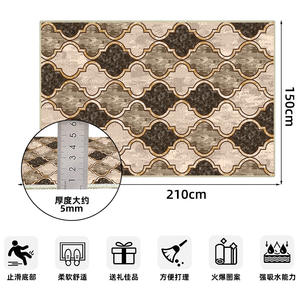 พรมขนสัตว์เทียมโดฟ รูปทรงสี่เหลี่ยมผืนผ้า ลายตาราง โพลีเอสเตอร์ไฟเบอร์ กันลื่น สำหรับปูพื้นภายในบ้าน ตกแต่งบ้าน ขนาด 8x10 - Product Image 4