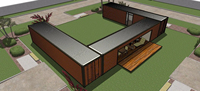 Maison en conteneur avec salle de bain et cuisine