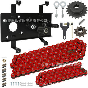 Cadena de motocicleta Zhenrui CT200 roja 428 para reparación y reemplazo del soporte del embrague - Product Image 2