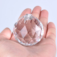 Boule de cristal pour lustre en gros d'usine, 30 mm 40 mm, boule de cristal facettée pour pièces de lustre