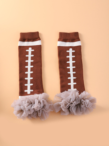 Béisbol <span class=keywords><strong>Baloncesto</strong></span> Fútbol Calcetines Niños Niñas Deportes Temáticos Niño Marrón Gasa Volantes <span class=keywords><strong>Calentador</strong></span> <span class=keywords><strong>de</strong></span> piernas - Product Image 4