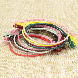 Braccialetto intrecciato in filo di <span class=keywords><strong>cotone</strong></span> più venduto braccialetto semplice e Versatile in stile bohémien - Product Image 4