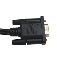 Conector RS232 Cable serie macho a cable desnudo con marcador de cable Conector RS232 a cable desnudo Negro