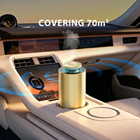 Diffuseur d'arômes intelligent portable USB rechargeable pour voiture, machine de nébulisation à air froid pour parfum de voiture de luxe