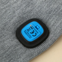 Gorro de Punto Cálido con Pantalla LED de Color Sólido y Luz Jacquard, Alimentado por Batería, Desmontable y Lavable para Ciclismo Nocturno al Aire Libre