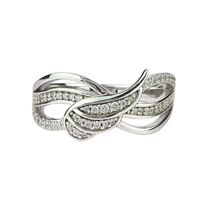 Anello a Forma di Ala per Donne, con Cristalli, Elegante e Regolabile, Gioiello Versatile per Uso Quotidiano - Product Image 6