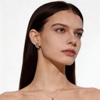 Pendientes de Plata S925 con Diseño de Coco, Piña, Sandía y Cactus, para Bodas y Fiestas, Modernos y a la Moda, con Micro-pavé, Diseño Exclusivo