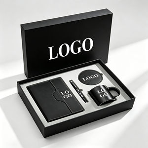 Set de Regalo Corporativo de Lujo 4 en 1 con Logotipo Personalizado: Cuaderno de Cuero Premium, Bolígrafo, Taza y Posavasos para Empleados - Product Image 5