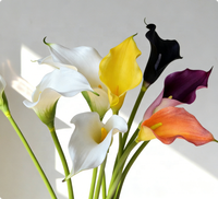 Fleurs artificielles Calla Lily réalistes multicolores au toucher doux en EVA pour la décoration de mariage et de la maison