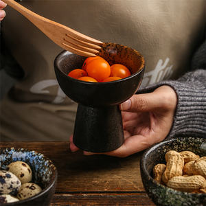 Ciotola per Gelato in Ceramica Harmony High Feet, Ciotola per Budino, Ciotole Spesse per Zuppa, Stoviglie Speciali per Ristoranti - Product Image 2